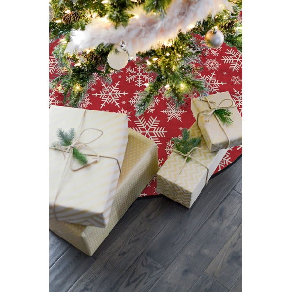 Freezy Snowflakes pamut szőnyeg a karácsonyfa alá, ø 130 cm - Butter Kings-image-1