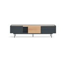 Antracitszürke-natúr színű TV-állvány tölgyfa dekorral 180x45 cm Otto – Teulat