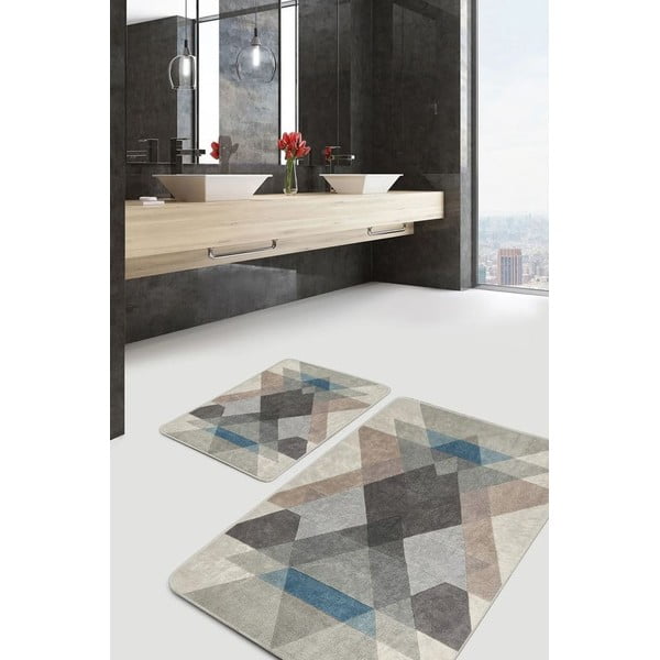 Bársony fürdőszobai kilépő szett 2 db-os 60x100 cm – Mila Home-image-4