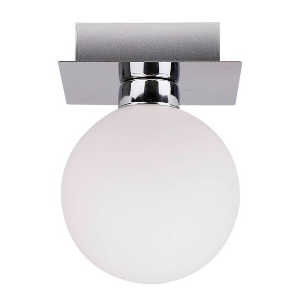 Ezüstszínű mennyezeti lámpa üveg búrával 10x10 cm Oden – Candellux Lighting