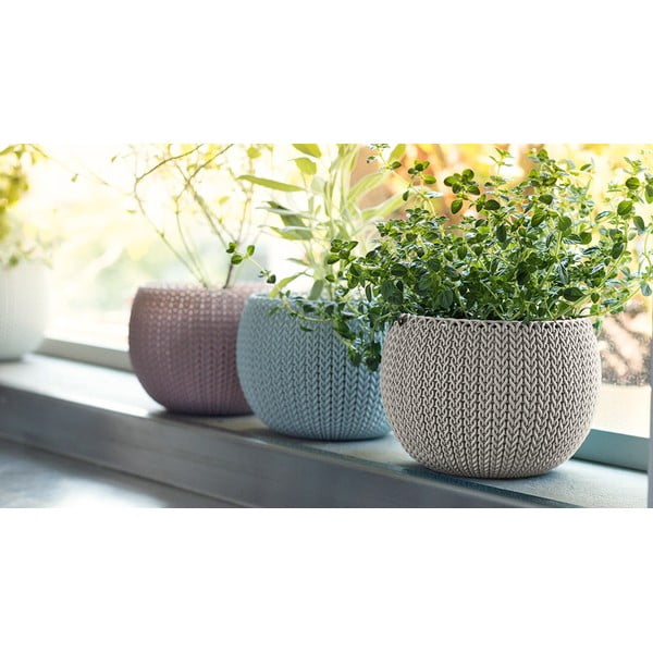Műanyag virágcserép készlet 3 db-os ø 15 cm Cozy – Keter-image-1