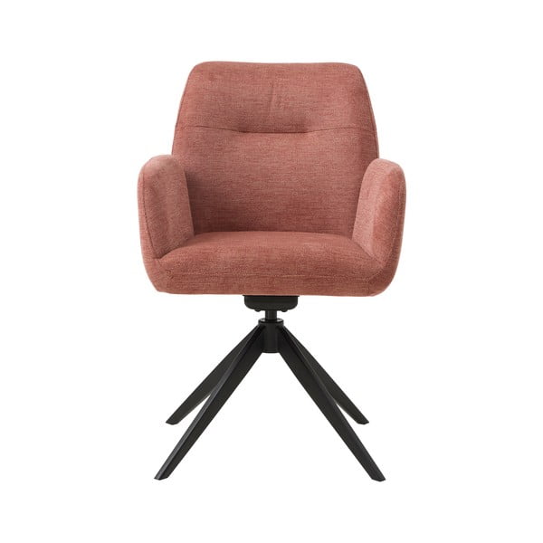 Rózsaszín kárpitozott karfás étkezőfotel Roxana – Unique Furniture-image-2