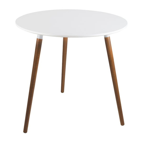 Diamond Puro fehér asztal, bükkfa lábakkal