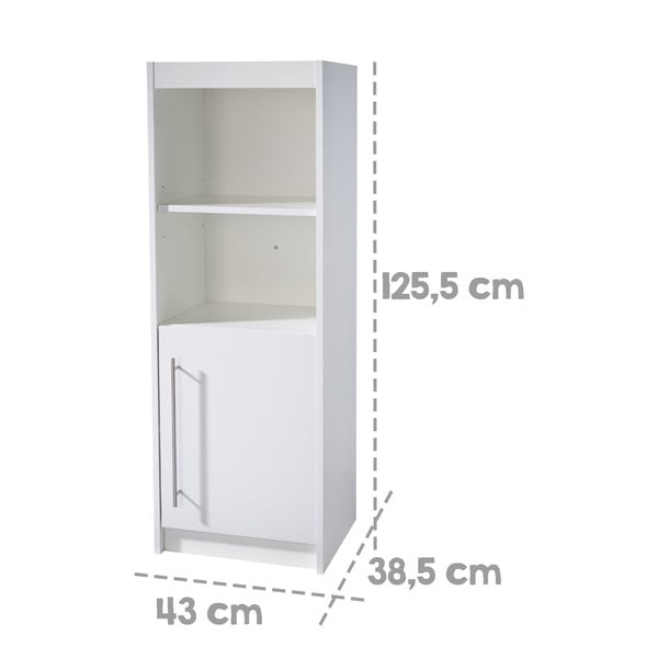 Fehér gyerek könyvespolc 43x126x38,5 cm Maren – Roba-image-4