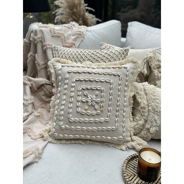 Pamut párnahuzat 43x43 cm Seashells – Mioli Decor-image-2