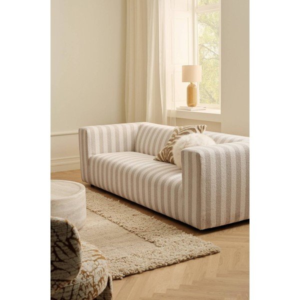 Bézs-krémszínű zsenília kanapé 220 cm Lisa – Ellos Home-image-1