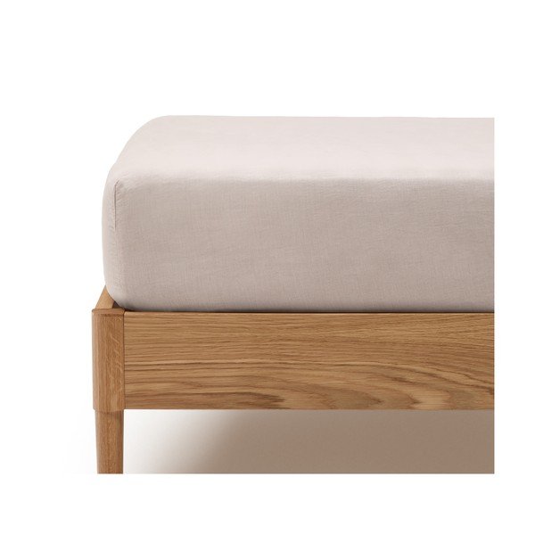 Szürkésbarna gumis pamut lepedő 180x200 cm Simmel – Kave Home