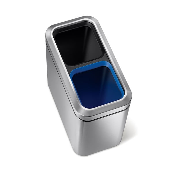 Rozsdamentes acél szemetes szelektív hulladékhoz 20 l - simplehuman-image-3