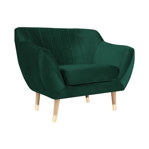 Benito sötétzöld bársony fotel - Mazzini Sofas-image-2