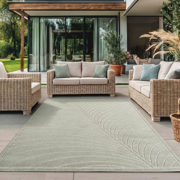 Zöld kültéri-beltéri szőnyeg 200x290 cm Nova 1204 – Ayyildiz Carpets-image-1