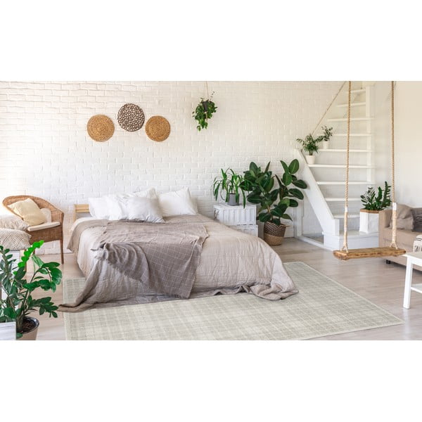 Világosszürke gyapjú szőnyeg 160x230 cm Pano – Agnella-image-1