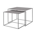 Szürke fém dohányzóasztal szett 2 db-os 50x60 cm Fera – Blomus