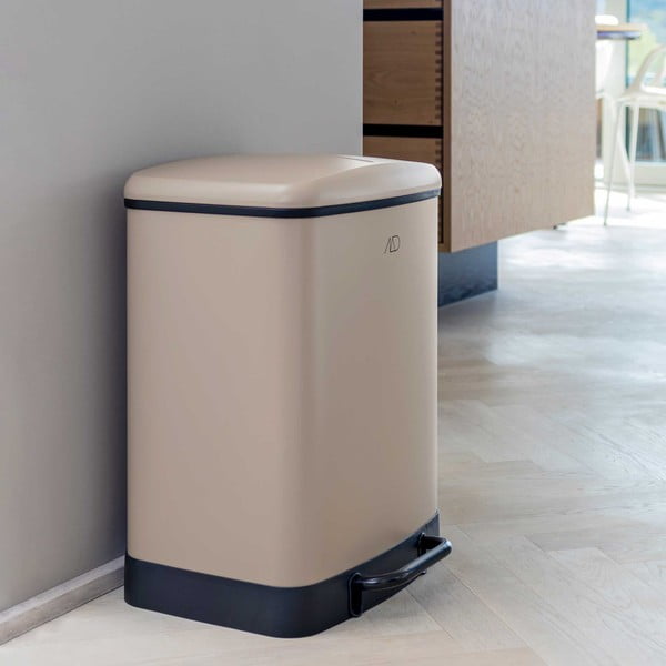 Bézs fém pedálos szelektív szemetes 24 l Wonda – Mette Ditmer Denmark-image-1