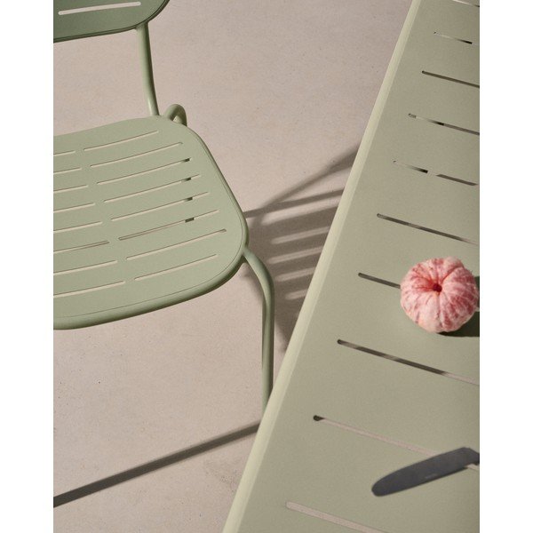 Acél kerti étkezőasztal 90x180 cm Brai – Kave Home-image-4