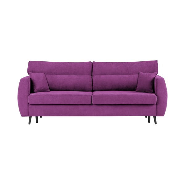 Brisbane háromszemélyes lila kinyitható kanapé tárolóval, 231 x 98 x 95 cm - Cosmopolitan design