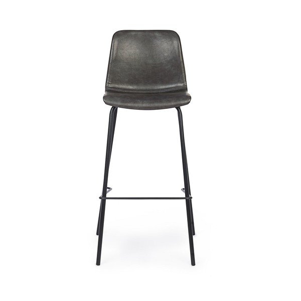 Sötétszürke kárpitozott bárszék (ülésmagasság 75 cm) Kyra – Bizzotto-image-2