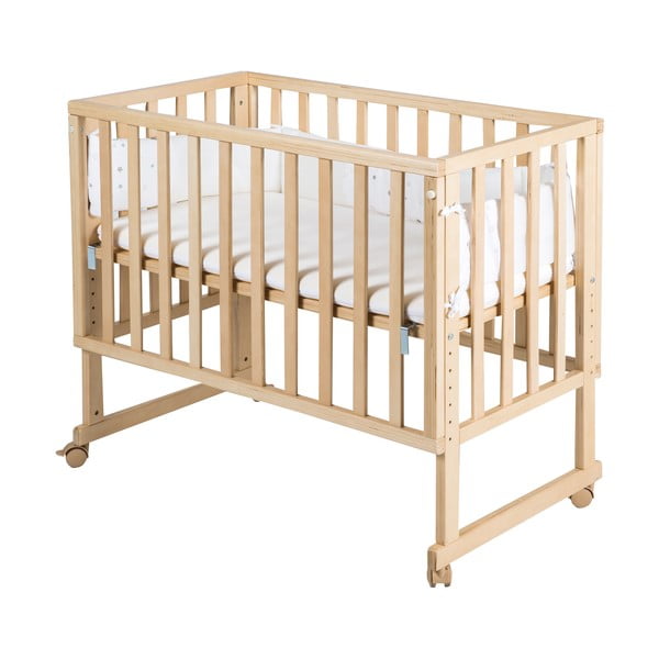 Natúr színű gurulós babaágy 90x45 cm Star Magic – Roba-image-2