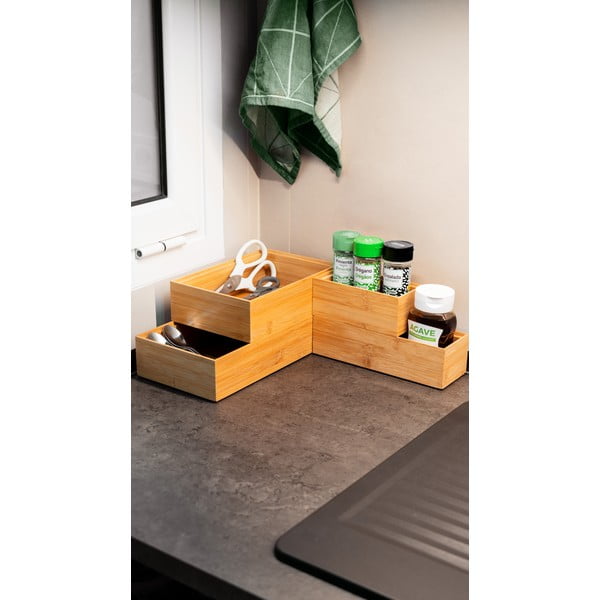 Bambusz tároló, 22,5 x 15 x 6,35 cm - Compactor-image-1