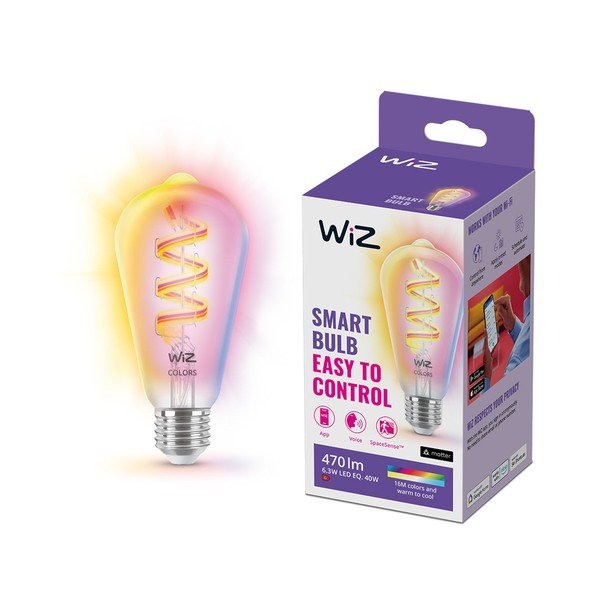 Szálas okos izzó E27, 6 W – WiZ