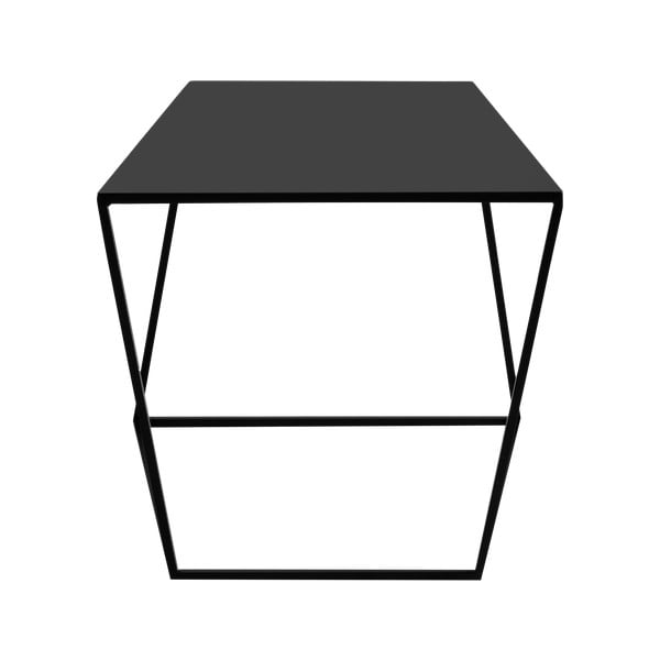 Zak fekete tárolóasztal, 35 x 50 cm - Custom Form