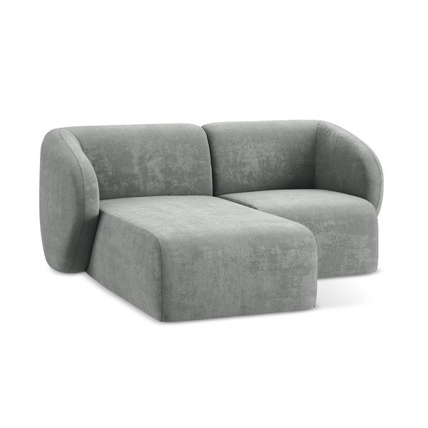 Szürke zsenília sarokkanapé (bal oldali-heverő résszel) Lani – Makamii-image-4