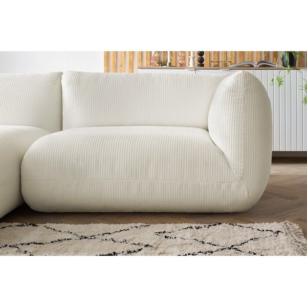 Fehér kordbársony sarokkanapé (bal oldali) Lecomte – Bobochic Paris-image-1