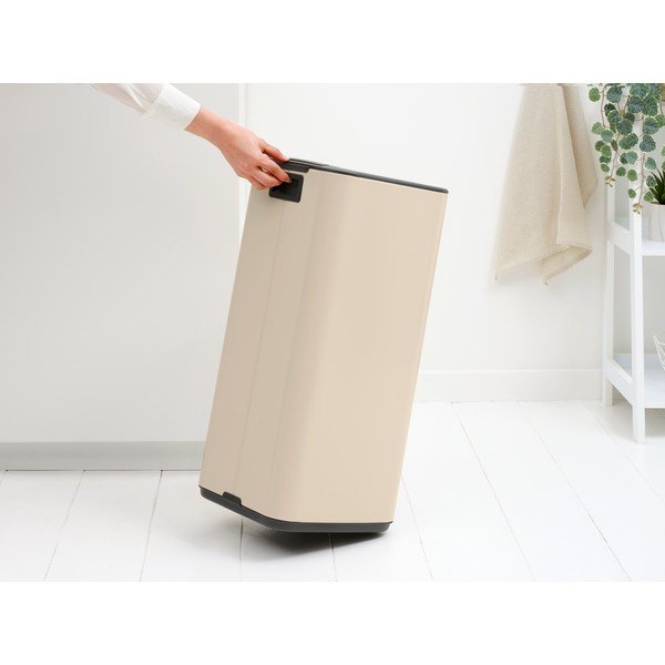 Bézs acél pedálos szemetes 30 l Bo – Brabantia-image-3