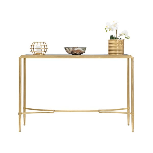 Roman aranyszínű konzolasztal, 120 x 80 cm - Mauro Ferretti-image-2