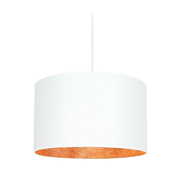 Mika fehér függőlámpa rézszínű lámpabelsővel, ⌀ 40 cm - Sotto Luce