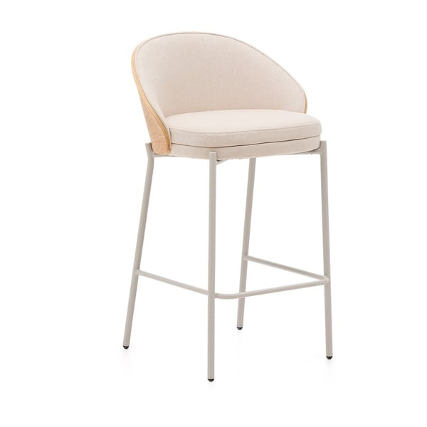 Bézs-világos natúr színű bárszék (ülésmagasság 65 cm) Eamy – Kave Home