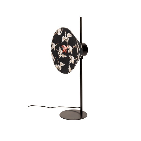 Fekete asztali lámpa textil búrával (magasság 71 cm) Jaylee – White Label