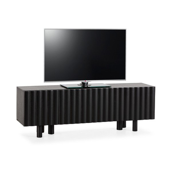 Fekete mangófa TV-állvány 160x55x40 cm Tamira – MOME-image-3