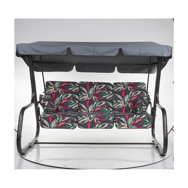 Sötétszürke fém kerti hintaágy Rimini – Dajar-image-1