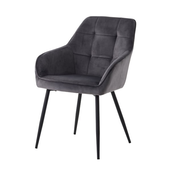 Szürke kárpitozott karfás étkezőfotel szett 2 db-os Nolan Square – Unique Furniture-image-3