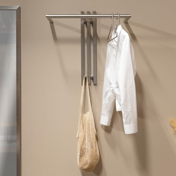 Ezüstszínű fém fali fogas 65 cm Senza – Spinder Design-image-3