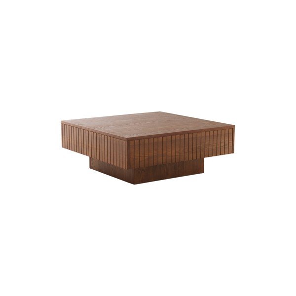 Sötétbarna MDF dohányzóasztal 90x90 cm Furuvik – Jotex-image-2