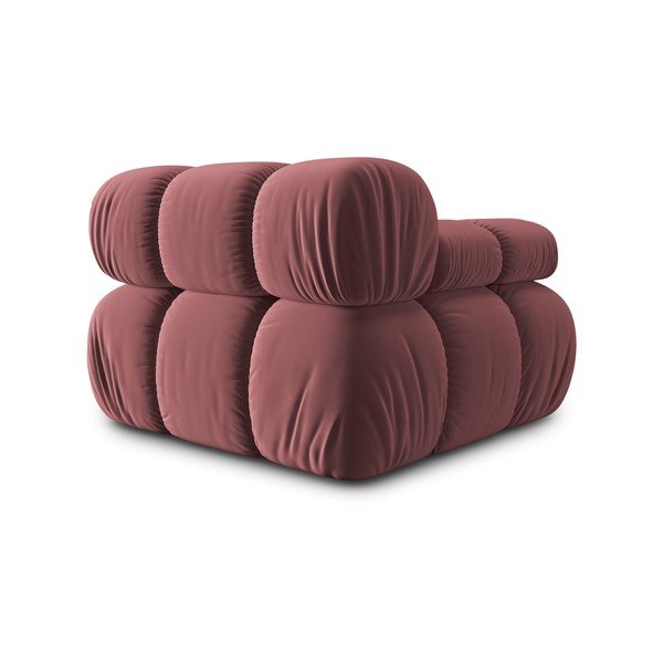 Rózsaszín bársony kanapé modul (bal oldali) Bellis – Micadoni Home-image-4