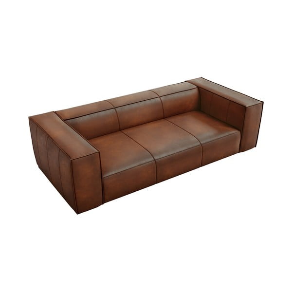 Konyakbarna bőr kanapé 227 cm Madame – Windsor & Co Sofas-image-3