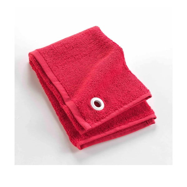Piros frottír pamut törölköző 50x50 cm Cuistot – douceur d'intérieur
