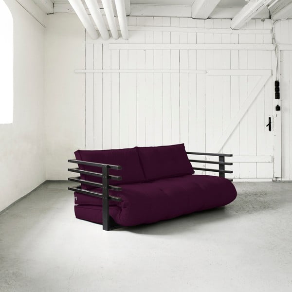 Funk Black/Purple Plum kinyitható kanapéágy - Karup