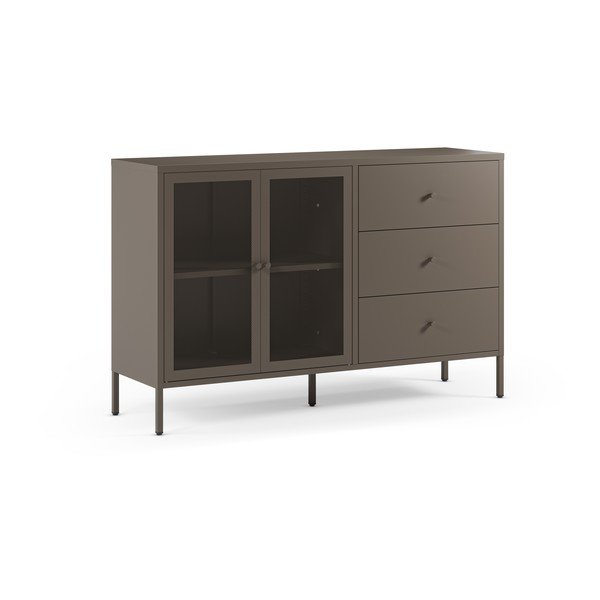 Szürke fém komód 140x90x40 cm Fayna – Marckeric-image-3