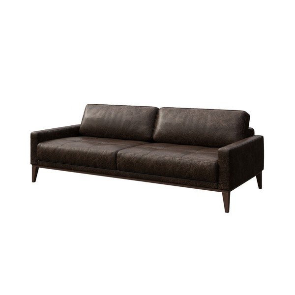 Musso Tufted sötétbarna bőrkanapé, 210 cm - MESONICA-image-2