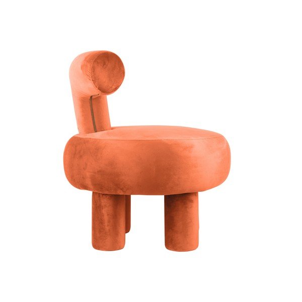 Narancssárga bársony fotel Abrazo – Leitmotiv-image-3