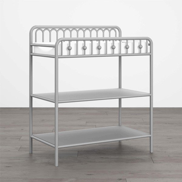 Világosszürke fém magas gyerek komód pelenkázó feltéttel 87x102 cm Monarch Hill – Støraa-image-1