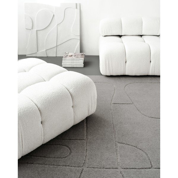 Szürke gyapjú szőnyeg 200x300 cm Morphic – Agnella-image-4