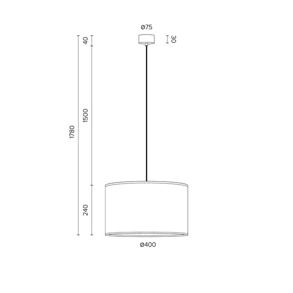 Mika fekete függőlámpa, ⌀ 40 cm - Sotto Luce-image-4