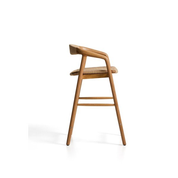 Natúr színű tölgyfa karfás bárszék (ülésmagasság 65 cm) Derile – Kave Home-image-4