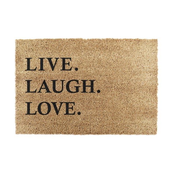 Kókuszrost lábtörlő 40x60 cm Live Laught Love – Artsy Doormats