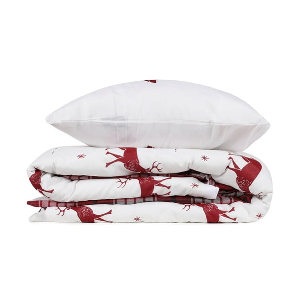 Geyik Claret Red kétszemélyes pamutkeverék ágyneműhuzat lepedővel, 200 x 220 cm - Mijolnir-image-2