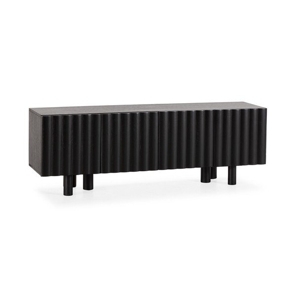 Fekete mangófa TV-állvány 160x55x40 cm Tamira – MOME